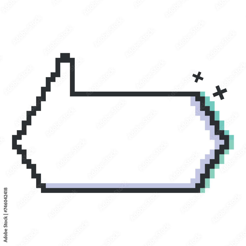 Empty pixelated comic bubble chat Vector Empty pixelated comic bubble chat Vector