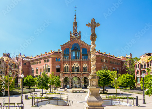 Hospital of the Holy Cross and Saint Paul (de la Santa Creu i Sant Pau) in Barcelona, Spain photo