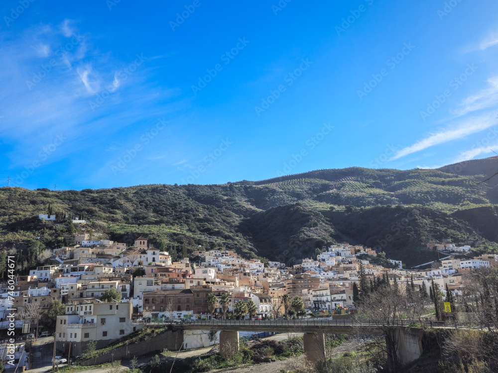 View of Torvizcon, a town in the Alpujarra of Granada