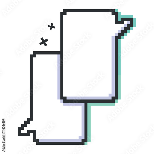 Empty pixelated comic bubble chat Vector