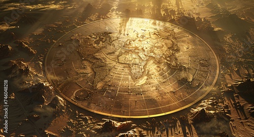 3D world map illustration
