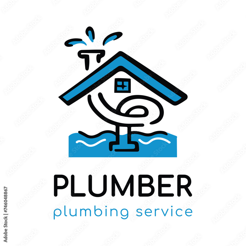 Vector logo of plumbing, plumbing services Vector logo of plumbing, plumbing services