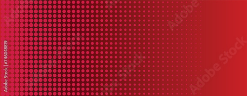 abstract red halftone wide banner