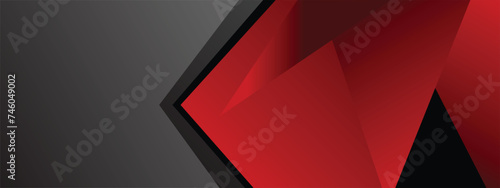 black and red abstract modern banner design