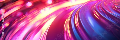 Abstract colorful swirls with a glossy finish - This image features a close-up of glossy colorful swirls creating a vibrant and dynamic abstract background with a 3D effect