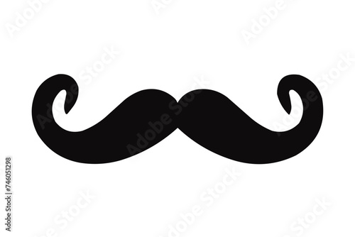 Mustache icon isolated on white background. Mustache symbol. Vector illustration