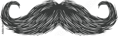 Silhouette Mustache Only black color only