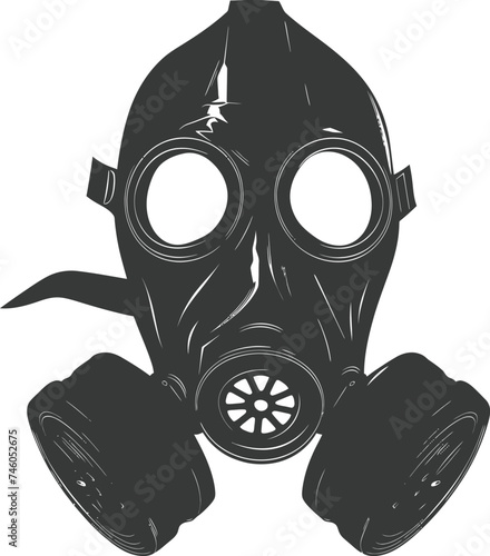 Silhouette gas mask black color only