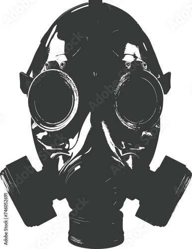 Silhouette gas mask black color only