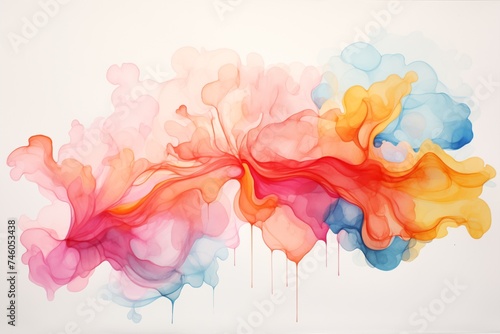 abstract watercolor on white background 