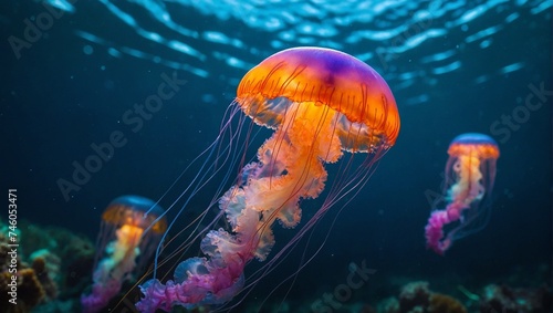 jelly fishes in aquarium © Shafiq