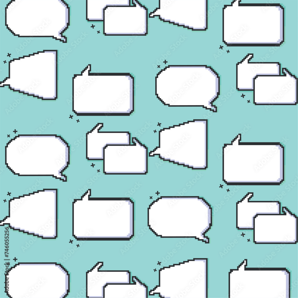 Comic bubble chat pattern background Vector