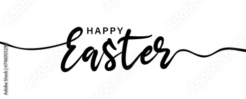 Happy Easter calligraphy lettering . Happy Easter text banner
