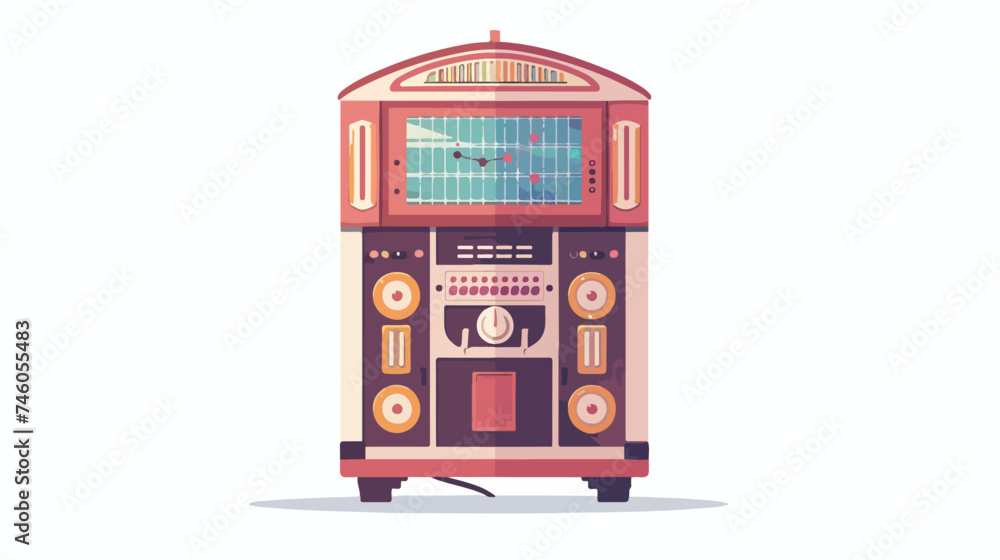 Jukebox machine technology retro vintage icon. Isolated