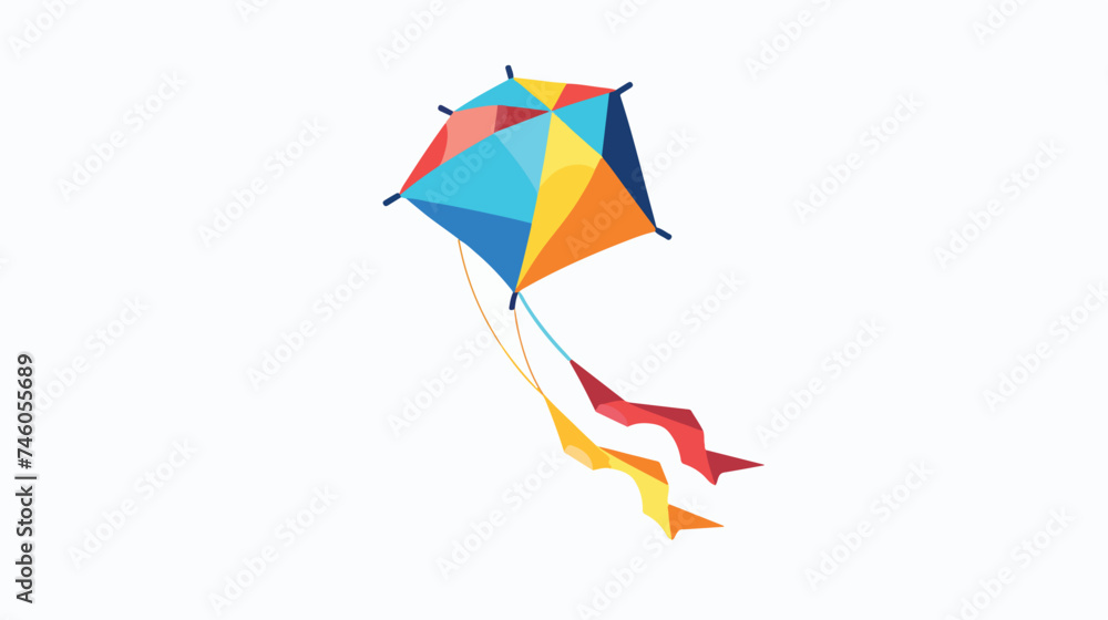 Kite toy funny icon isolated and flat image vector 