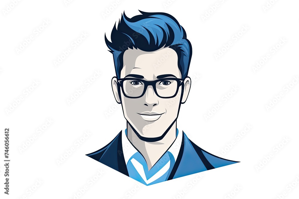 logo, man in glasses, doctor, student, youth logo, man in glasses, doctor, student, youth