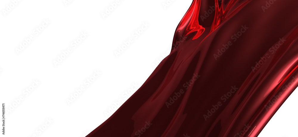 Smooth elegant red cloth isolated on white background - PNG Smooth elegant red cloth isolated on white background - PNG