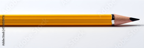 Detail-Enriched Close Up of a Classic Yellow HB Pencil
