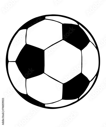 soccer ball silhouette illustrated icon isolated 
