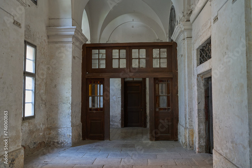 Prague, Czech Republic — June 17, 2023 - Interior of Invalidovna — baroque building for war veterans photo