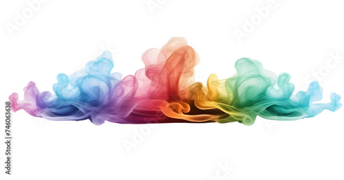 Colorful smoke PNG file no background