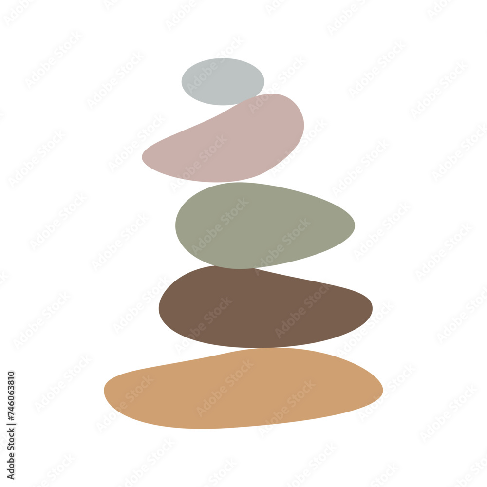 Abstract vector illustration. Stone balancing concept. Minimalist shapes. Linear curved pattern. Design for cover, poster, brochure, gift card. Abstract vector illustration. Stone balancing concept. Minimalist shapes. Linear curved pattern. Design for cover, poster, brochure, gift card.