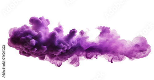 Purple smoke over isolated background