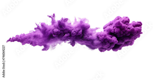 Purple smoke isolated on transparent png background