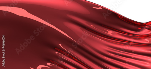 Flowing red cloth backgroun...