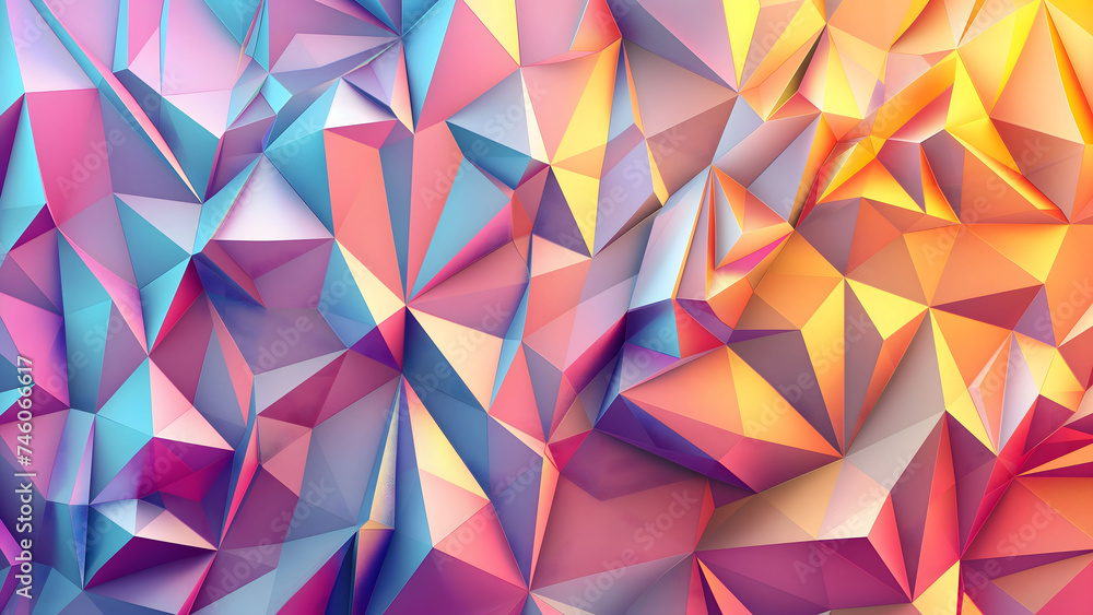 Gradient triangles background with 3D effect. Gradient triangles background with 3D effect.