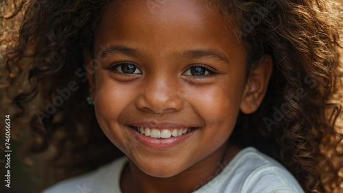 Portrait of a black happy child