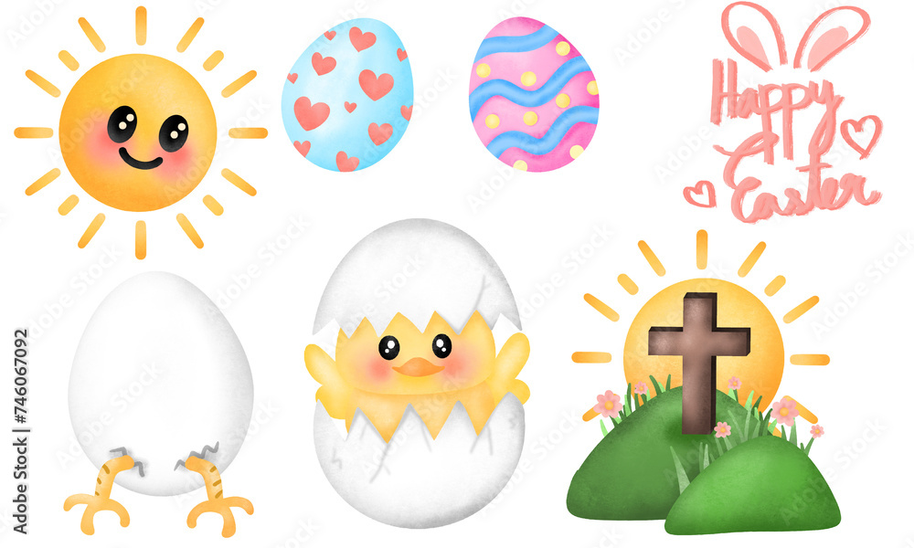 Set Of Easter Chick Hatching Clipart Set Of Easter Chick Hatching Clipart