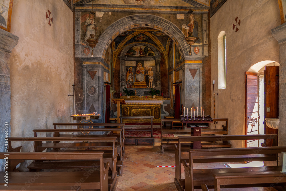 Old church on Lake Garda in Italy.