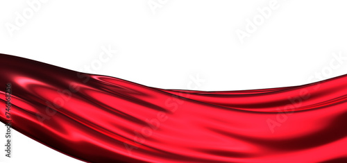 Сovered with a red cloth background