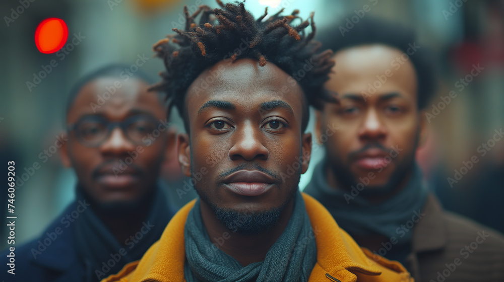 African American male group closeup, high fashion African American male group closeup, high fashion