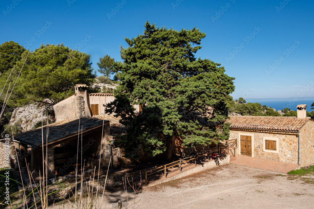 Coma d'en Vidal refuge, Estellencs, Mallorca, Balearic Islands, Spain Coma d'en Vidal refuge, Estellencs, Mallorca, Balearic Islands, Spain