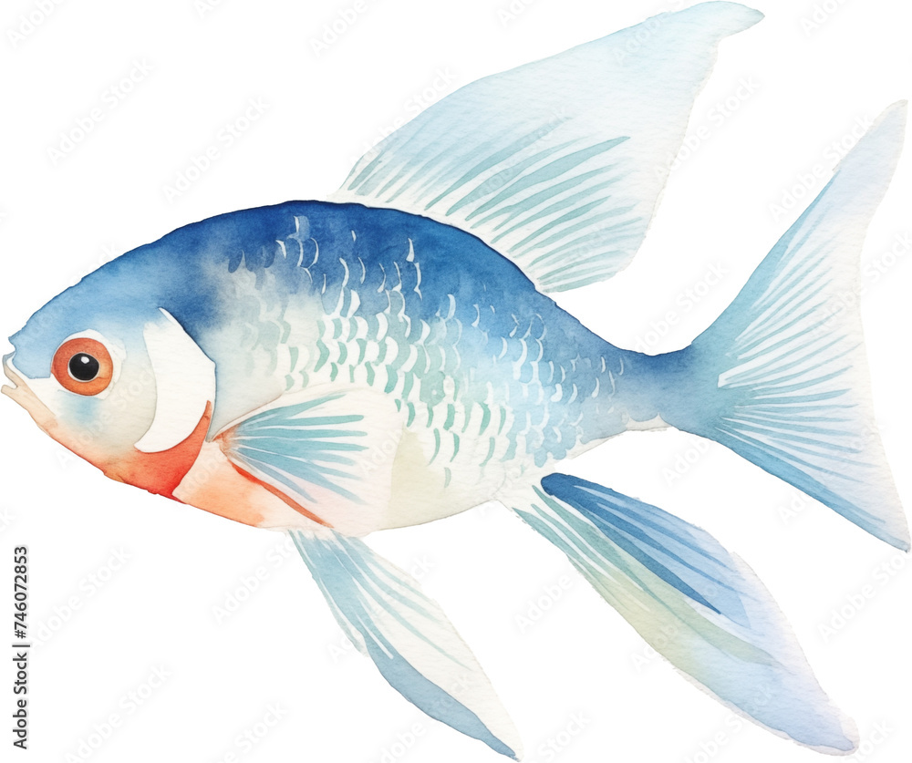 Fish Watercolor Isolated