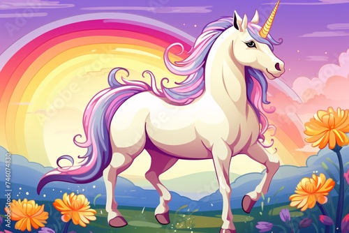 a cartoon of a unicorn