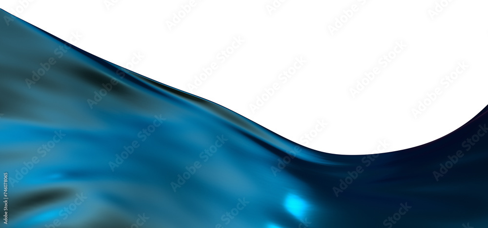 Abstract blue wave. Blue scarf. Bright blue ribbon on white background. Abstract blue wave. Blue scarf. Bright blue ribbon on white background.