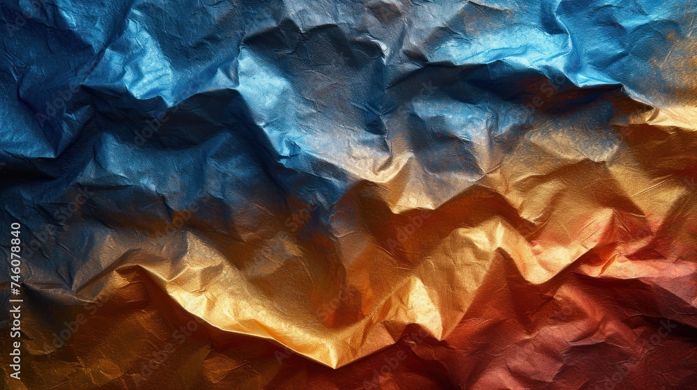  a close up of a multicolored piece of paper that looks like it has been folded in a diagonal diagonal pattern with a red, yellow, blue, orange, yellow, and red, and blue pattern.
