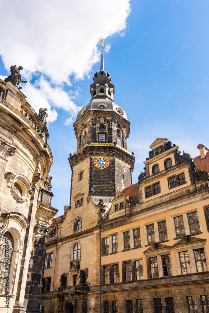 Tower of Dresden castle in Germany