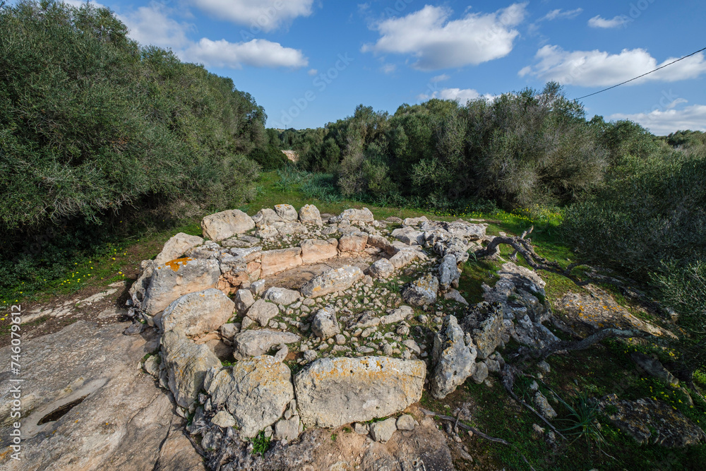 Ses Arenes de Baix sepulcher, end of the dolmen period, Ciutadella, Menorca, Balearic Islands, Spain