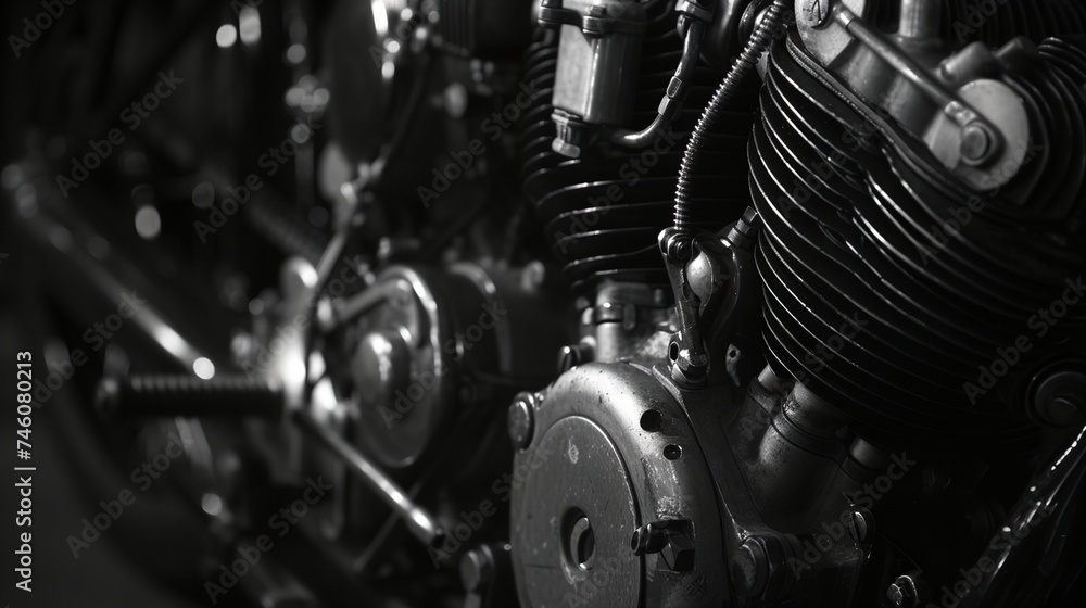 Fototapeta premium a close up of engine