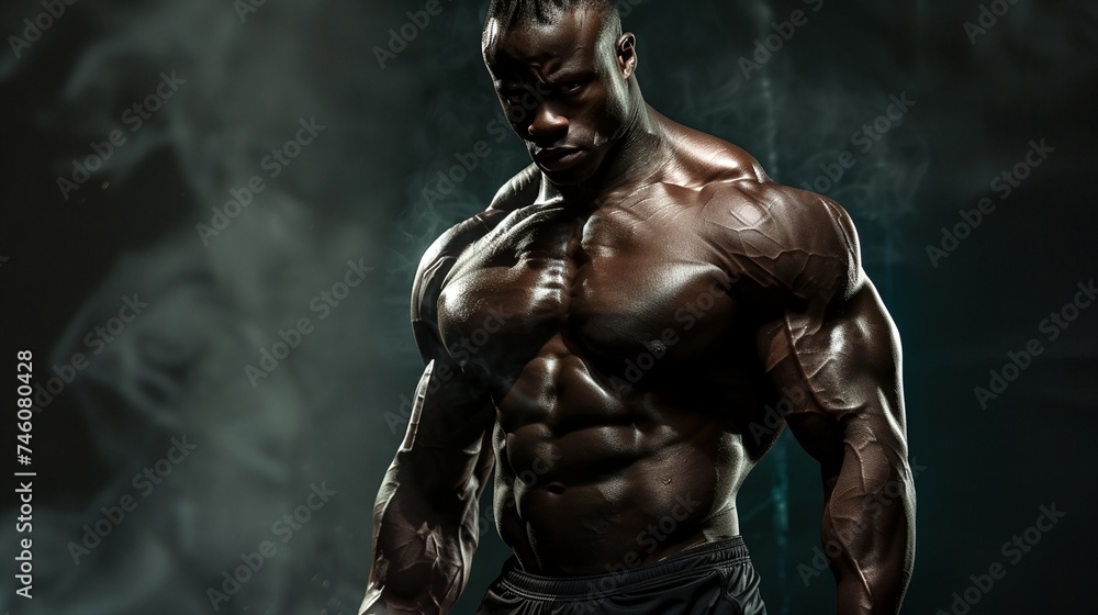 a man with a muscular body a man with a muscular body
