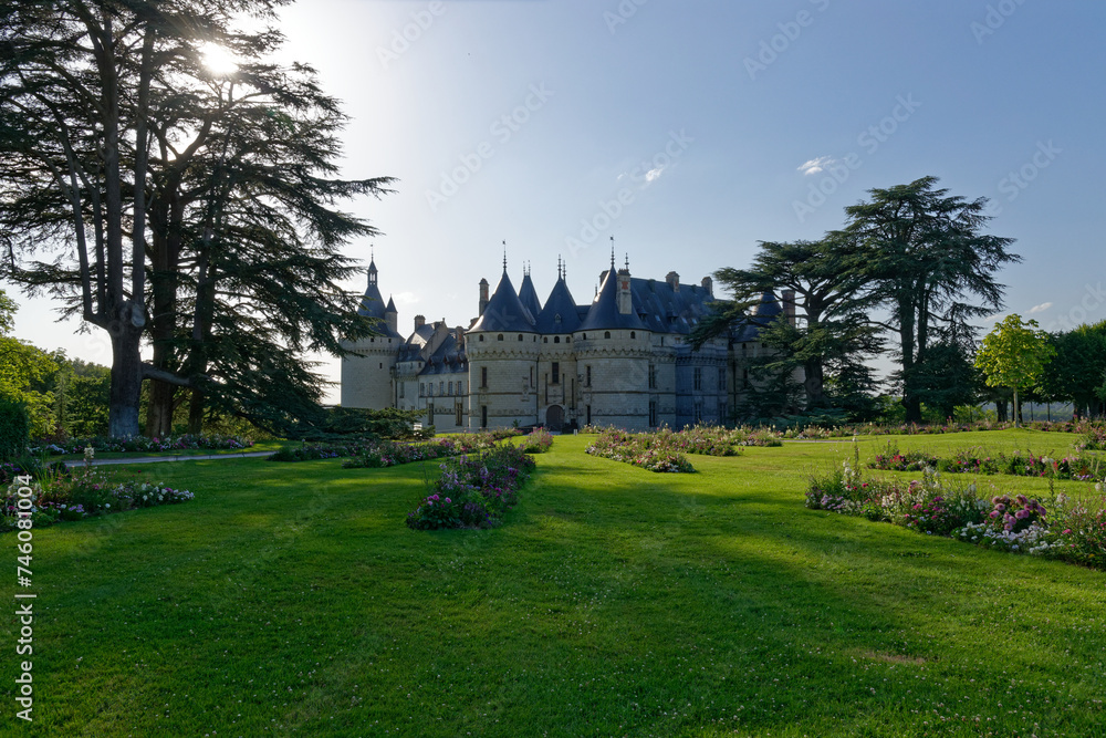 Amazing view of the castle of Chaumont-sur-Loire in France - Facade