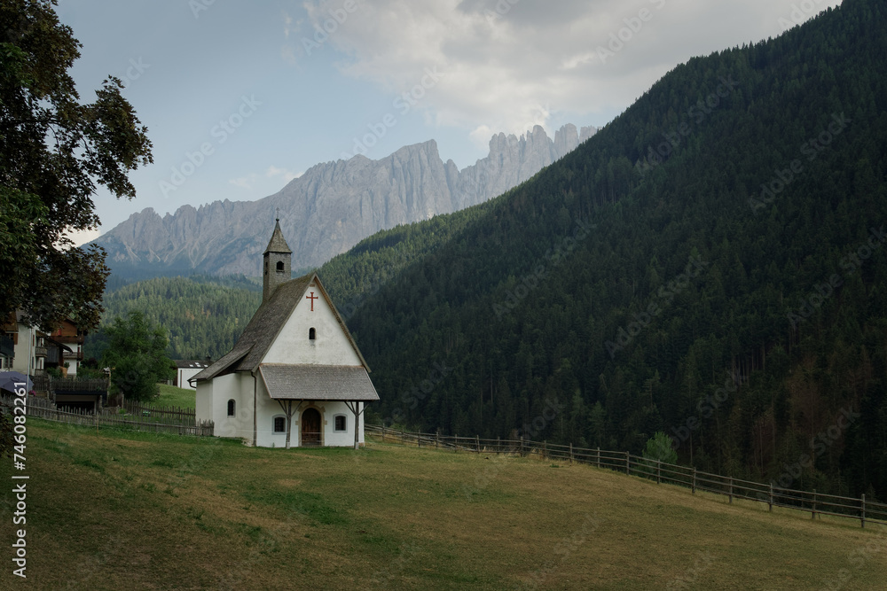 A beautiful little church located in the italian alps - Dolomites