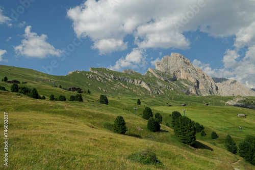 Seceda moutain in the italian alps - Famous destination Dolomites