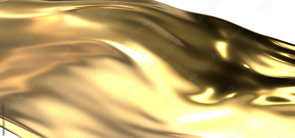 Luxurious Finesse: Abstract 3D Gold Cloth Illustration for Sophisticated Artistry Luxurious Finesse: Abstract 3D Gold Cloth Illustration for Sophisticated Artistry