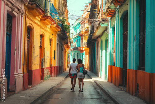  Romantic Stroll through the Vibrant Streets of a Historic Latin American City