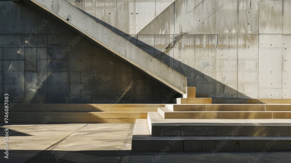 Fototapeta premium digital rendering of a newly designed Brutalist residential complex that's showcasing the demand for Brutalist designs